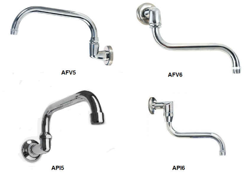 PICO COMPLETO ,CODO C/ADAPT,CAMPANA A.INOX. Y PICO NUEVO LARGO.(27 CM)