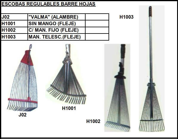 ESCOBAS BARRE HOJAS