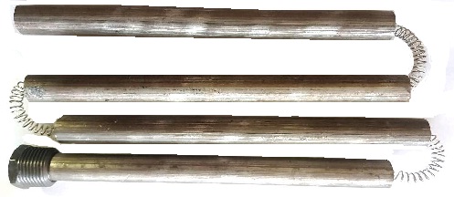 ANODOS DE MAGNESIO ARTICULADOS--Aleación AZ 31B (TRAMOS DE 20 CM) ARTICULADOS