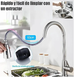 GRIFERIA MONOCOMANDO GOURMET 40 CM PICO EXTENSIBLE LUX.