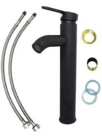 GRIFERIA BAÑO/COCINA ALTA 30 CM MONOCOMANDO BLACK