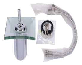 GRIFERIA CASCADA VIDRIO CUADRADO MONOCOMANDO LUJO
