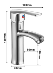 GRIFERIA BAÑO/COCINA BAJA 18 CM MONOCOMANDO CROMO