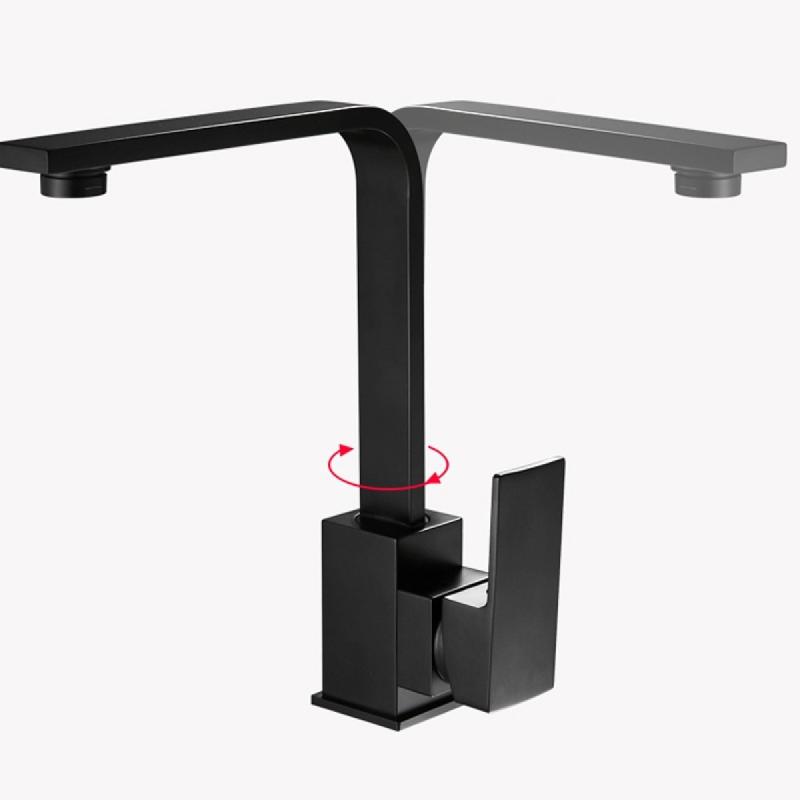 GRIFERIA BLACK COCINA O BAÑO MONOCOMANDO PICO 360° PREMIUM