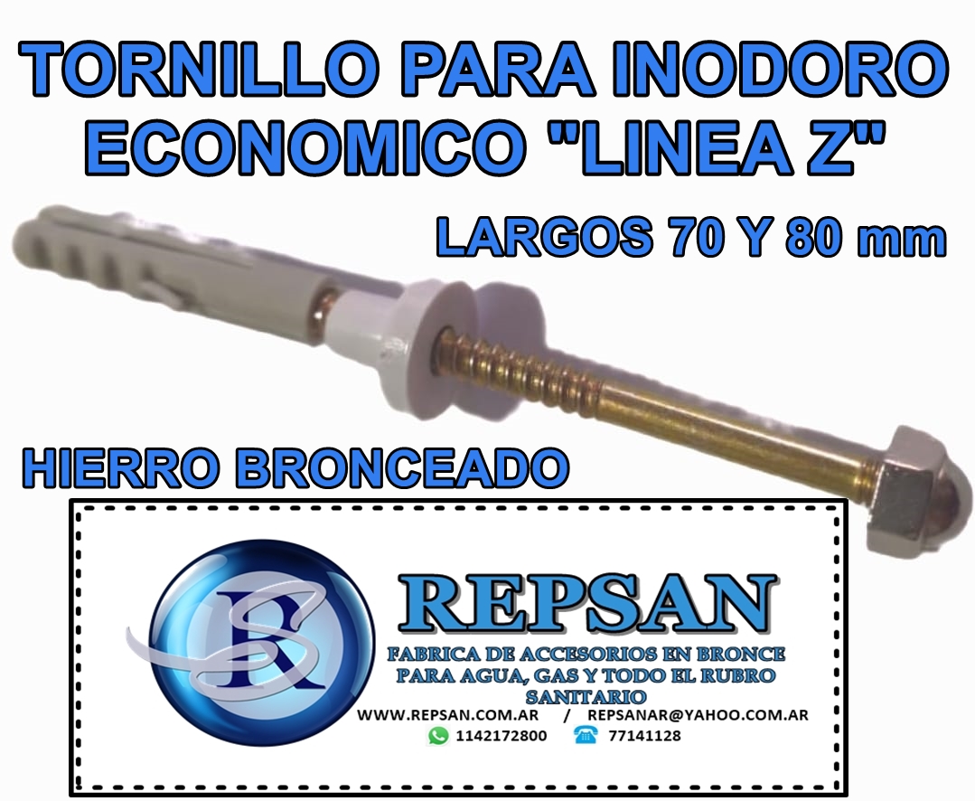 TORNILLOS PARA INODORO HIERRO BRONCEADO