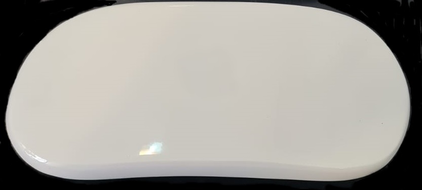 Tapa de aluminio blanco- reemplazo tapa loza. Modelo DMA 23x11 CM s/agujero